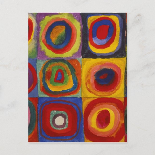 Colour Study of Squares Circles by Kandinsky Postcard (Front)