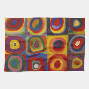 Colour Study of Squares Circles by Kandinsky Tea Towel