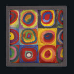 Colour Study of Squares Circles Jewellery Box<br><div class="desc">Kandinsky's Modern Abstract Oil Paintings  on Canvas Series - Colour Study Squares Circles Painting</div>