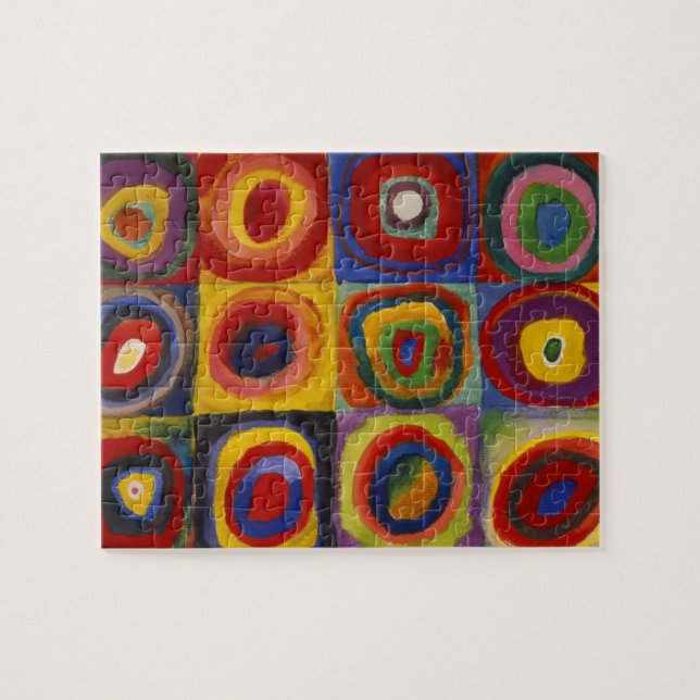 Colour Study of Squares Circles Jigsaw Puzzle (Horizontal)