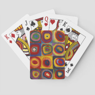 Colour Study of Squares Circles Playing Cards