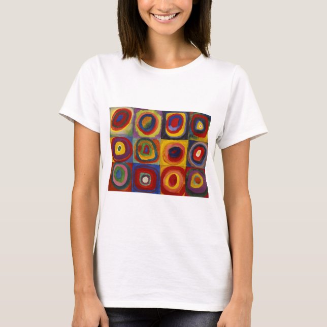 Colour Study of Squares Circles T-Shirt (Front)