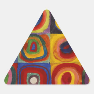 Colour Study of Squares Circles Triangle Sticker