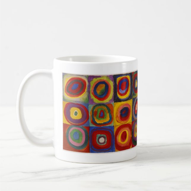 Colour Study Squares With Concentric Circles Coffee Mug (Left)
