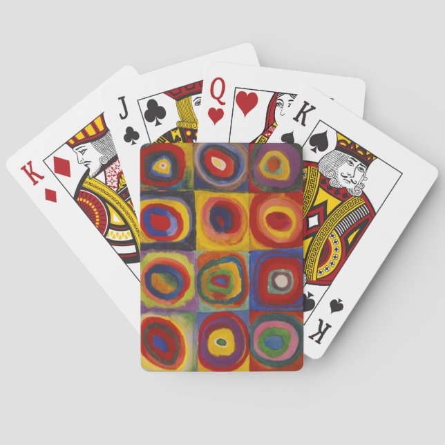 Colour Study: Squares with Concentric Circles Playing Cards (Back)