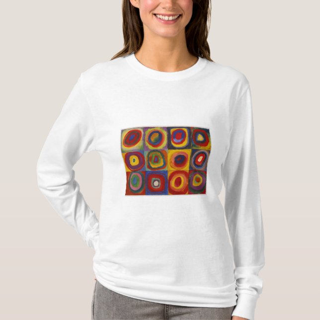 Colour Study: Squares with Concentric Circles T-Shirt (Front)