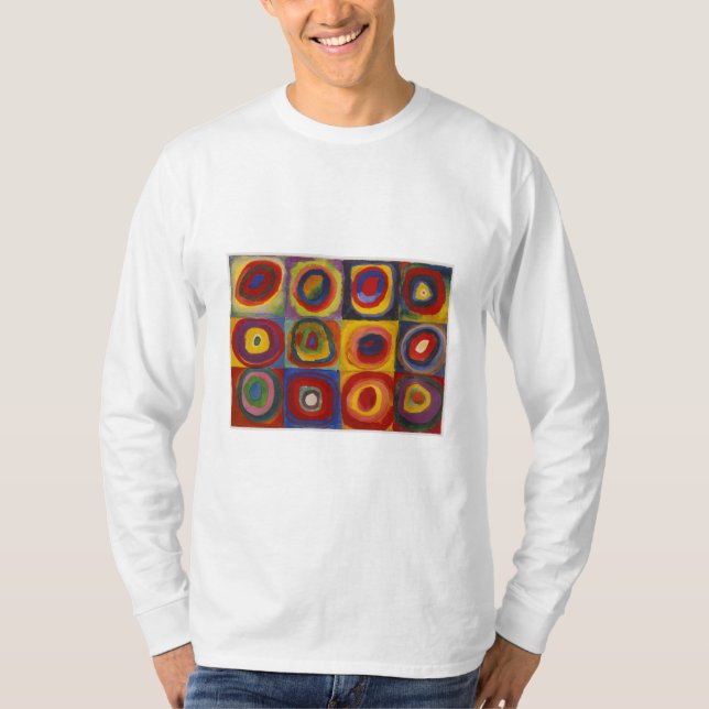 Colour Study: Squares with Concentric Circles T-Shirt (Front)