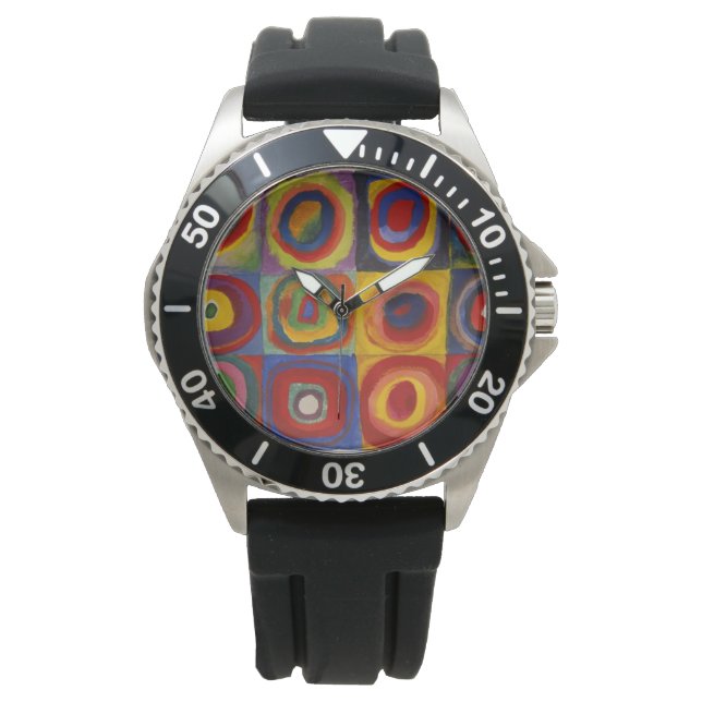 Colour Study: Squares with Concentric Circles Watch (Front)