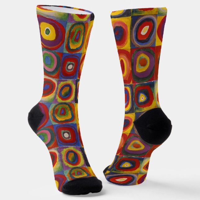 Colour Study - Wassily Kandinsky Socks (Angled)