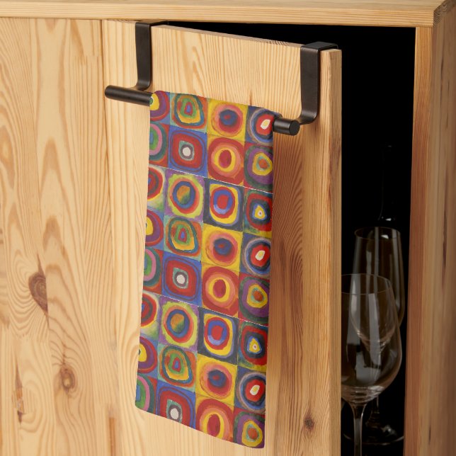 Colour Study - Wassily Kandinsky Tea Towel (Thirds Fold)
