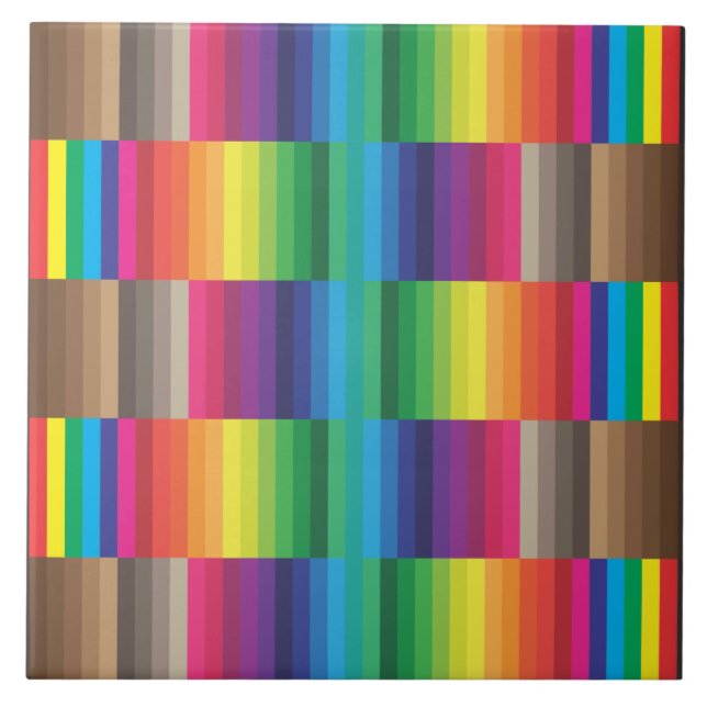 colour swatch rainbow ceramic tile (Front)
