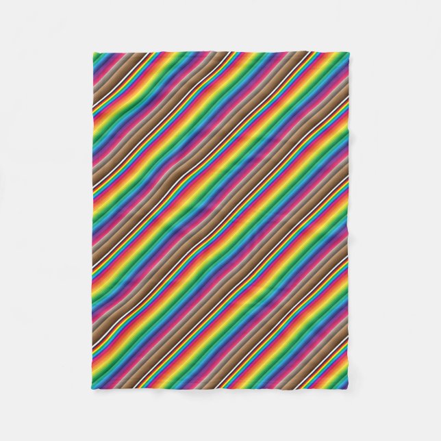 colour swatches diagonal fleece blanket (Front)