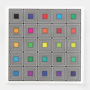 Colour swatches hypnotic square colour targets napkin