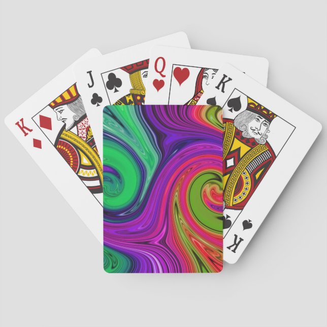 Colour Swirl Playing Cards (Back)