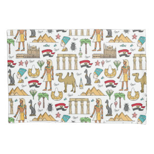 Colour Symbols of Egypt Pattern Pillowcase