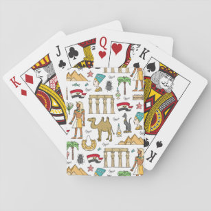 Colour Symbols of Egypt Pattern Playing Cards