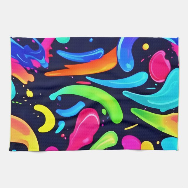 Colour Symphony: A Visual Feast Tea Towel (Horizontal)