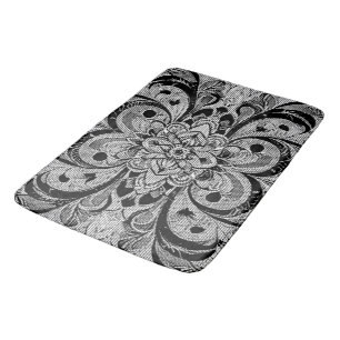 Colour Symphony Mandala – Bold Psychedelic Floral Bath Mat