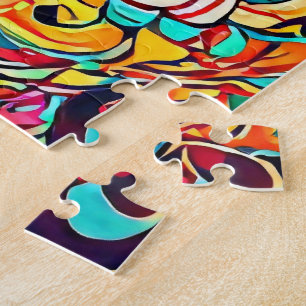Colour Symphony Mandala – Bold Psychedelic Floral Jigsaw Puzzle