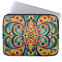 Colour Symphony Mandala – Bold Psychedelic Floral