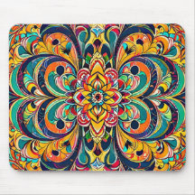 Colour Symphony Mandala – Bold Psychedelic Floral