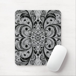 Colour Symphony Mandala – Bold Psychedelic Floral Mouse Pad