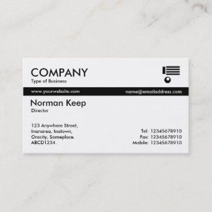 Colour Tex Banded - Black and White Business Card