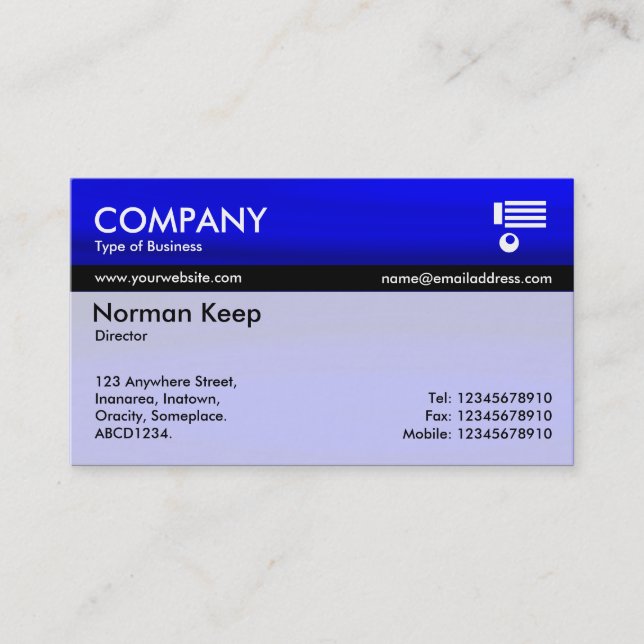 Colour Tex Banded - Blue Galaxy Business Card (Front)