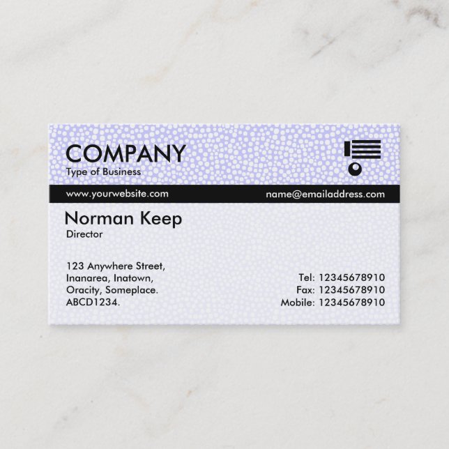 Colour Tex Banded - Random Spots - Powder Blue Business Card (Front)