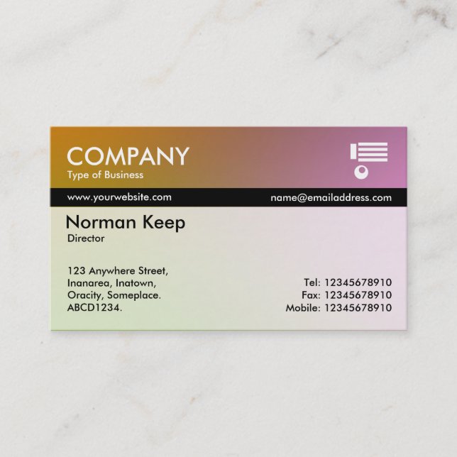 Colour Tex Banded - Soft Gradients Business Card (Front)