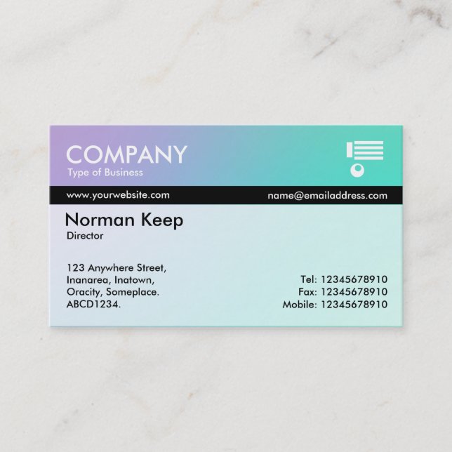 Colour Tex Banded - Soft Gradients Business Card (Front)