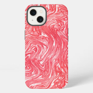 Colour texture "pearly strawberry cream" iPhone 13 case