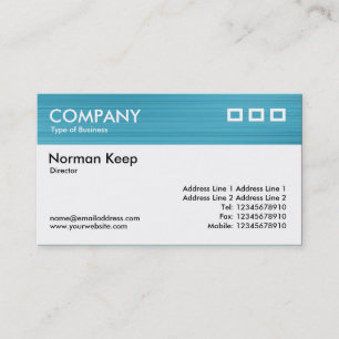 Colour Textured Header - Brushed Light Blue Business Card