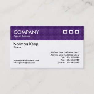 Colour Textured Header - Deep Violet Fabric Business Card