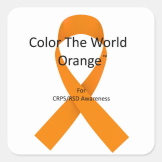 Colour The World Orange™ for CRPS/RSD Awareness St Square Sticker
