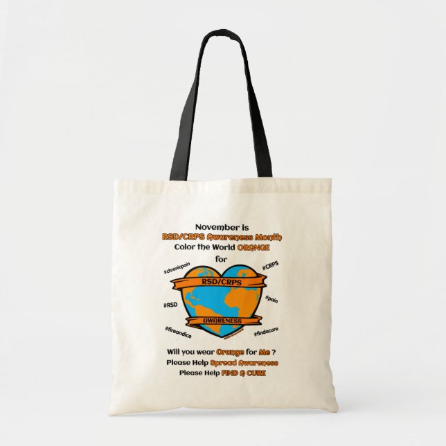 Colour the World Orange...RSD/CRPS Tote Bag (Front)