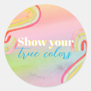 Colour Theme Party Classic Round Sticker