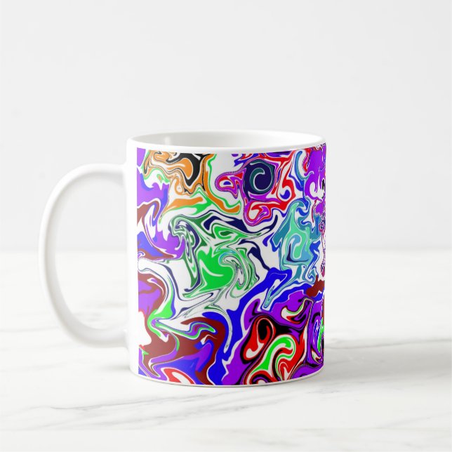 Colour Therapy Fluid Art Swirls   Coffee Mug (Left)