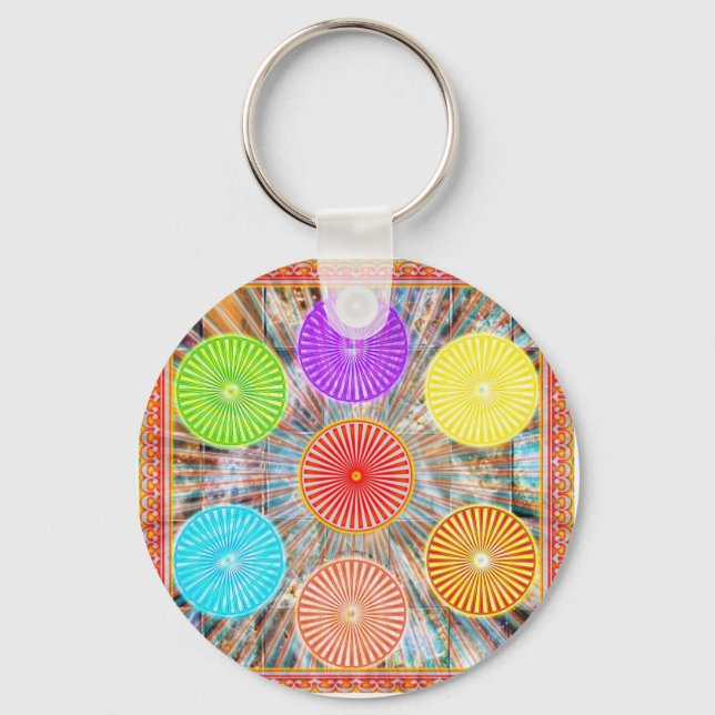 Colour Therapy Graphics : Healing Energy Chakra Key Ring (Front)