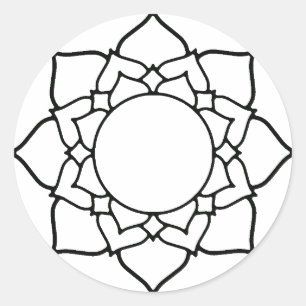 Colour This Mandala Craft Project Classic Round Sticker