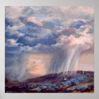 Colour Thunderstorm Quail Poster