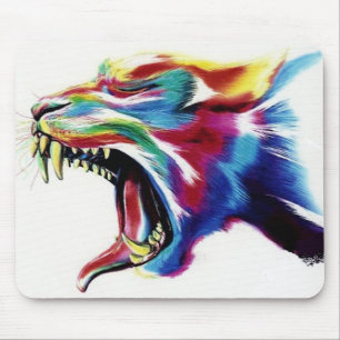 colour tiger mouse pad