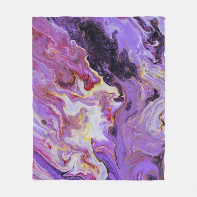 Colour tone acrylic paints, abstract. fleece blanket (Front)