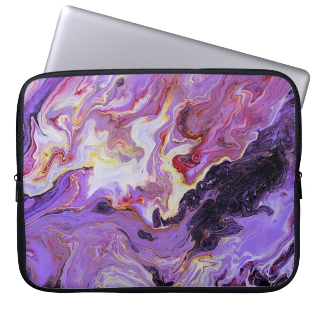 Colour tone acrylic paints, abstract. laptop sleeve (Front)