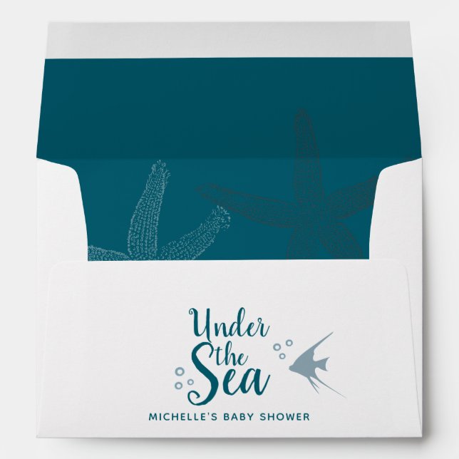 Colour trend Under the Sea Baby Shower Envelope (Back (Bottom))