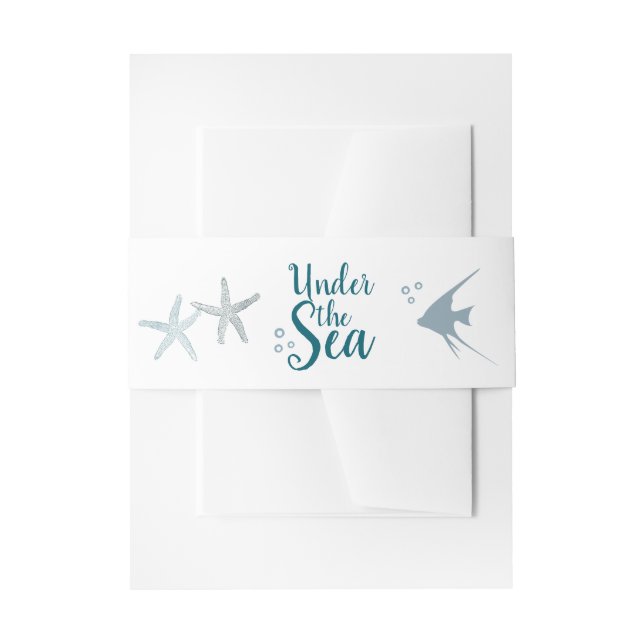 Colour trend Under the Sea Baby Shower Invitation Belly Band (Front Example)