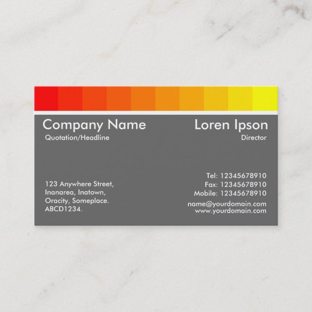 Colour Variations 01 (60% Grey) Business Card (Front)
