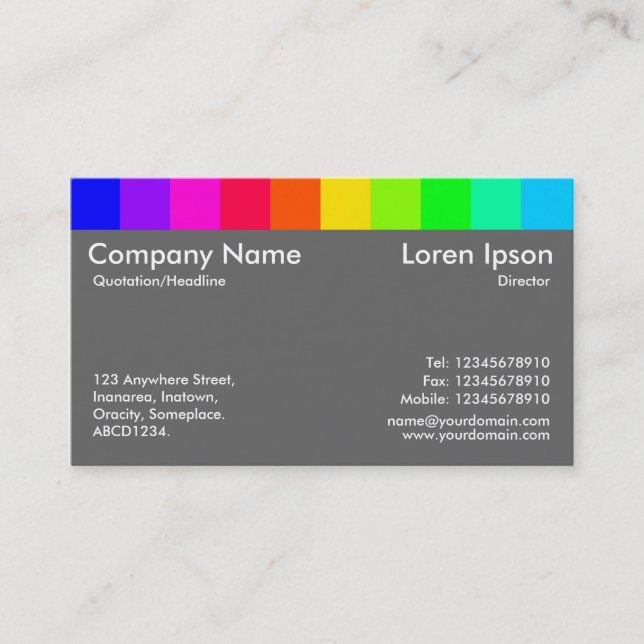 Colour Variations 04 (60% Grey) Business Card (Front)