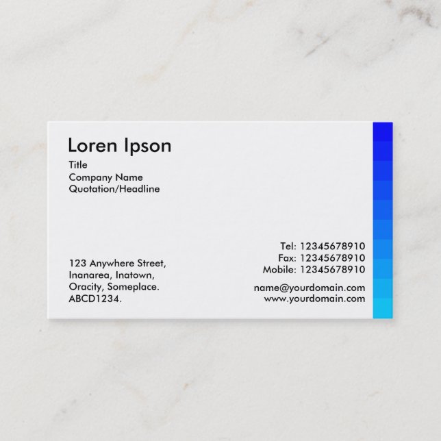 Colour Variations II 05 Business Card (Front)