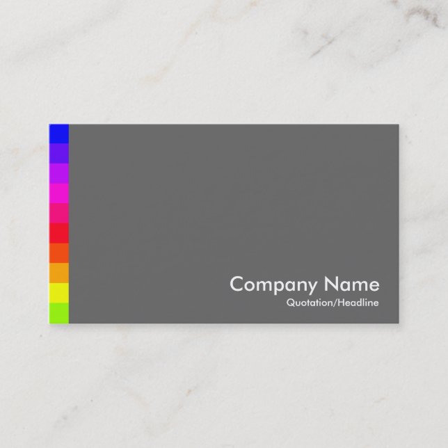 Colour Variations III 01 - Grey Business Card (Front)